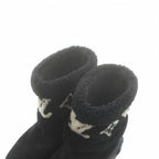 Louis Vuitton Snowdrop Flat Ankle Boot LV Logo Short Boots 36.5 Black — view 7