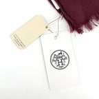 Hermes Scarf Rectangular Prime Shawl Cashmere Silk Gray Red Black — view 6