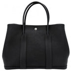 Hermes Handbag Garden Party PM Tote Leather Black Silver Ha — view 2