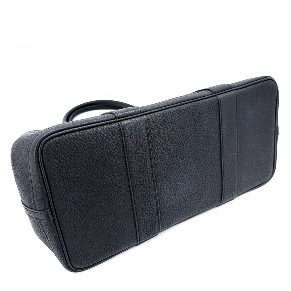 Hermes Handbag Garden Party PM Tote Leather Black Silver Ha — view 3
