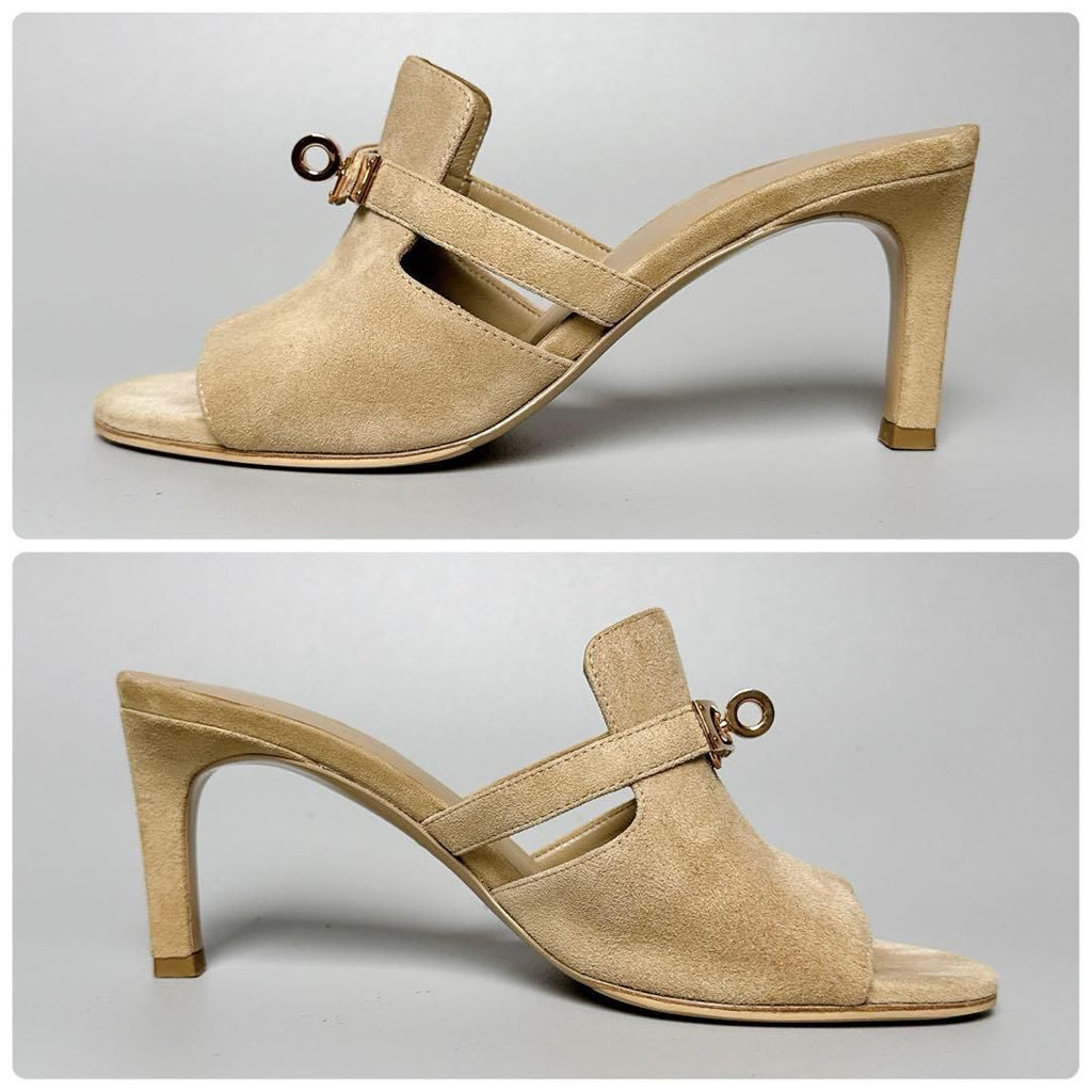 Hermes Sandals 35 Beige Suede — view 5