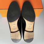 Hermes Moccasin Royale Loafers 37 Black — view 7