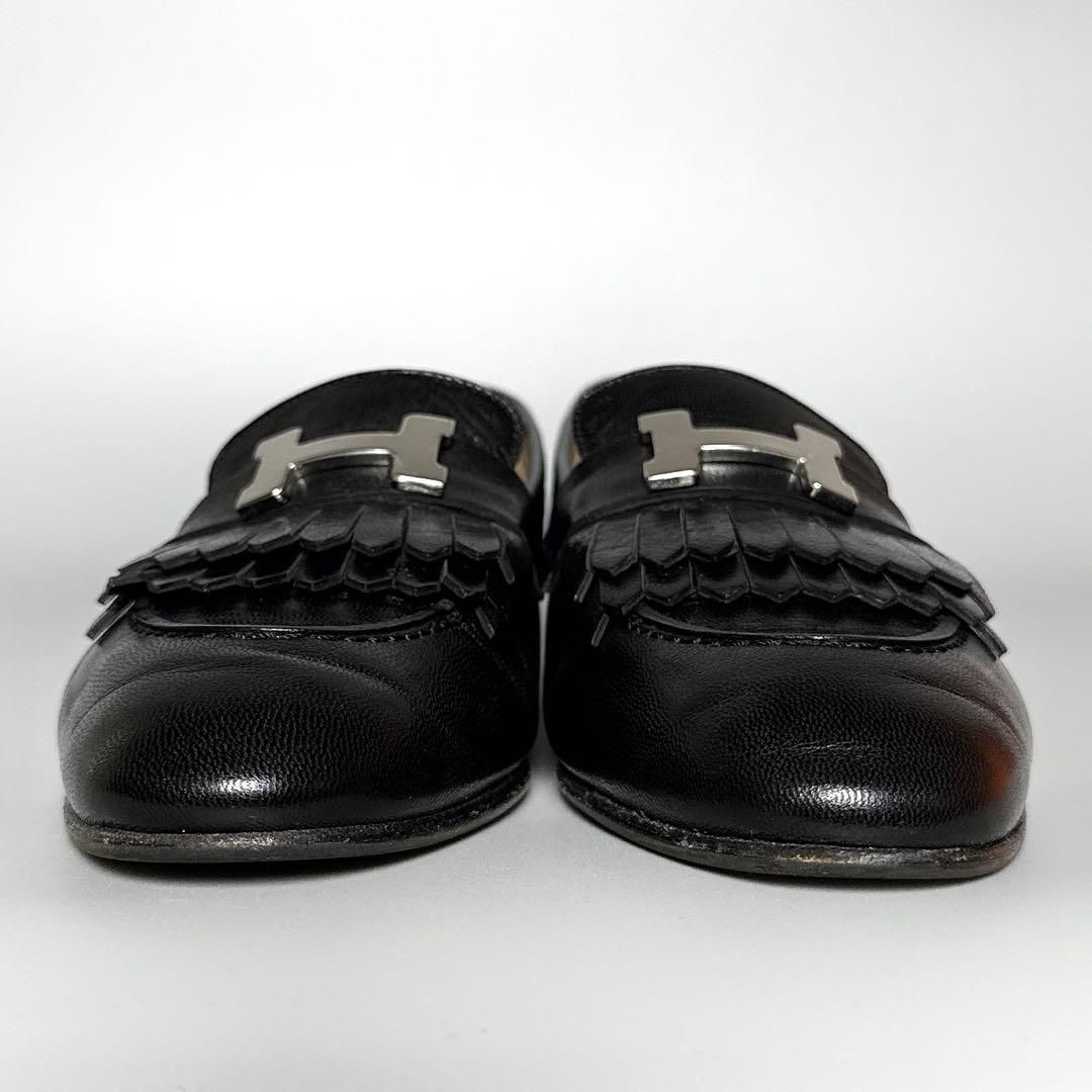 Hermes Moccasin Royale Loafers 37 Black — view 3