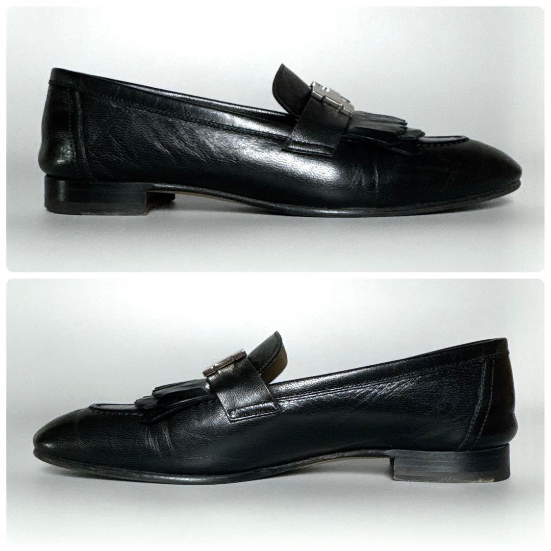 Hermes Moccasin Royale Loafers 37 Black — view 5