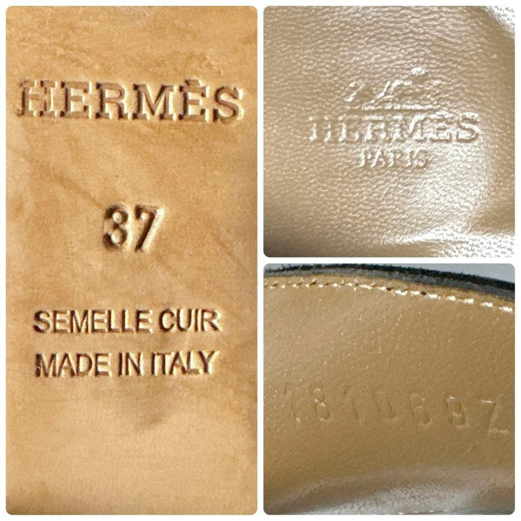 Hermes Moccasin Royale Loafers 37 Black — view 9