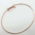 Hermes Ronde Chene Bangle Bracelet Pink Gold — view 6