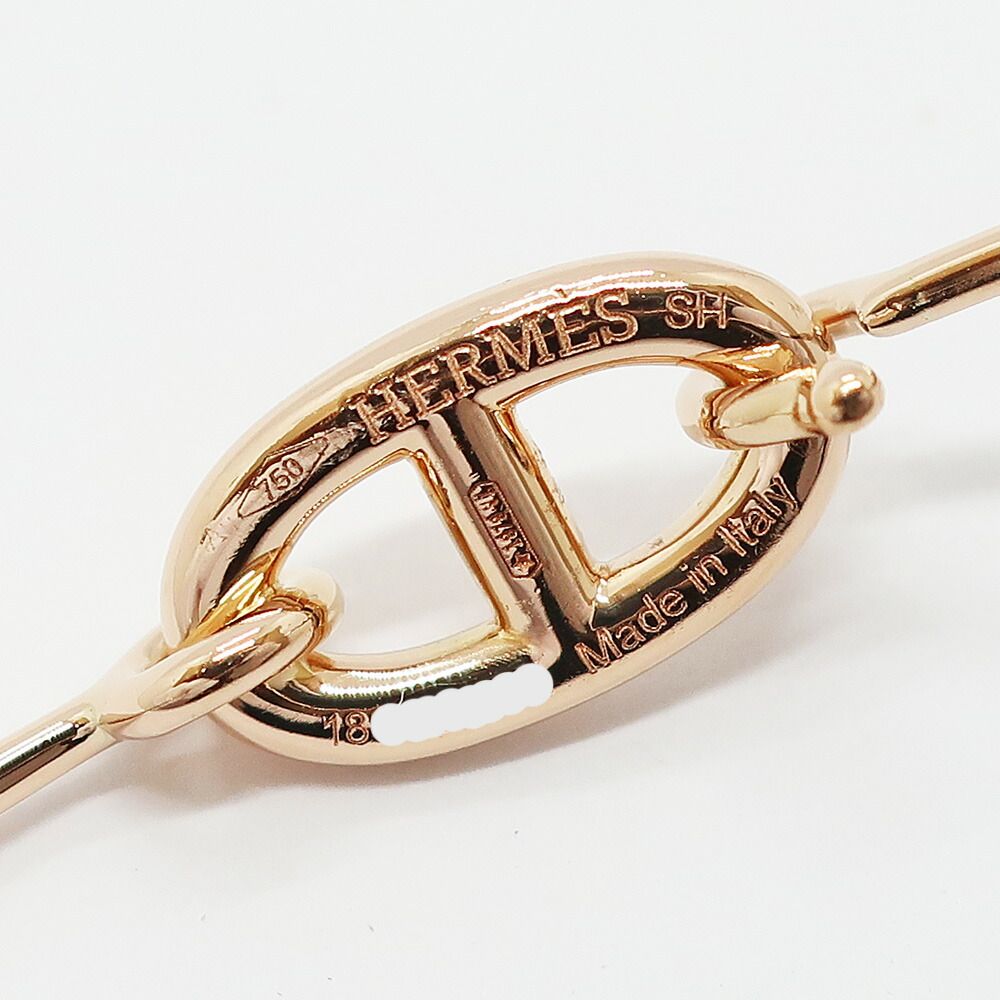 Hermes Ronde Chene Bangle Bracelet Pink Gold — view 8