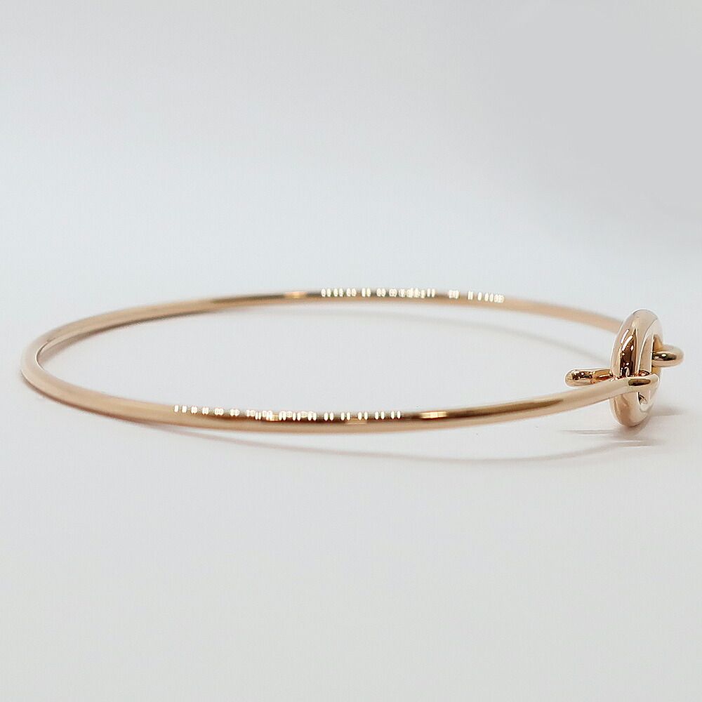 Hermes Ronde Chene Bangle Bracelet Pink Gold — view 2