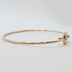 Hermes Ronde Chene Bangle Bracelet Pink Gold — view 2