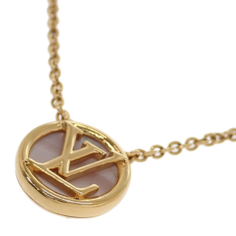 Louis Vuitton Collier L to Necklace Metal Mother of Pearl Gold S Based On — view 2