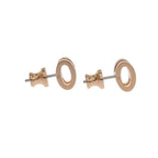 Hermes Mini Pop Earrings Metal Pink Gold Brown Marron Glace — view 3