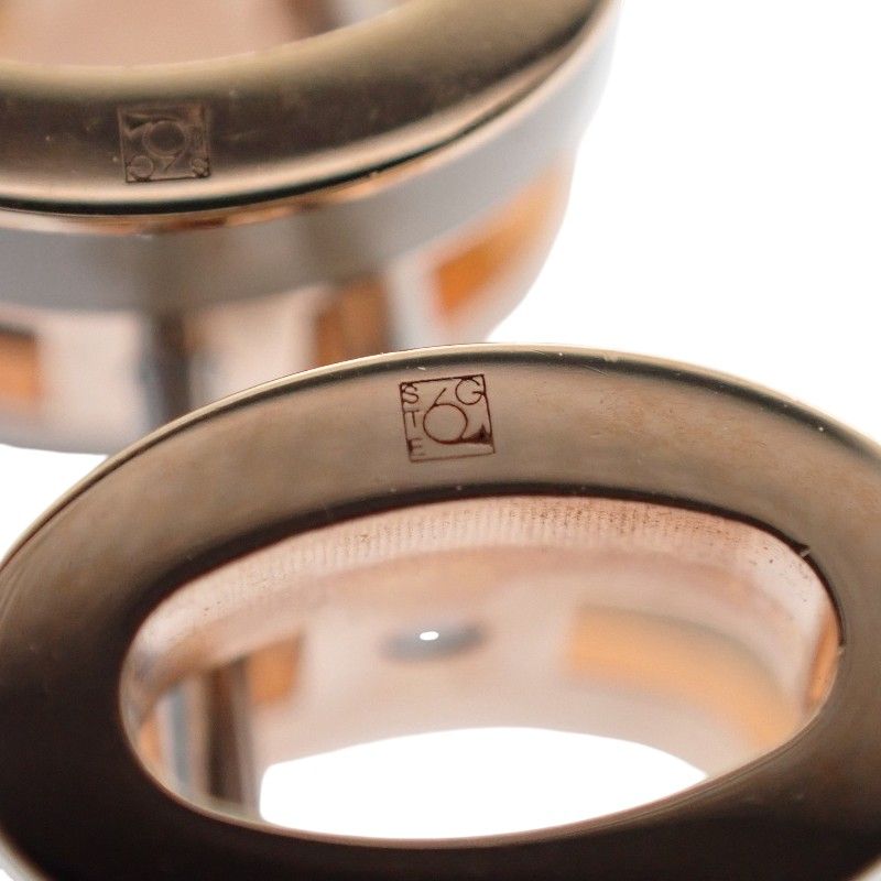 Hermes Mini Pop Earrings Metal Pink Gold Brown Marron Glace — view 6
