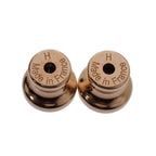 Hermes Mini Pop Earrings Metal Pink Gold Brown Marron Glace — view 8