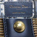 Dior Oblique Wicker Raffia Bucket Shoulder Bag Vo — view 6