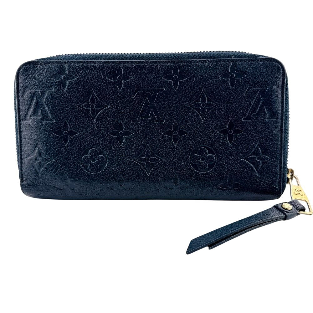 Louis Vuitton Zippy Vertical Monogram Empreinte Leather Wallet Navy — view 2