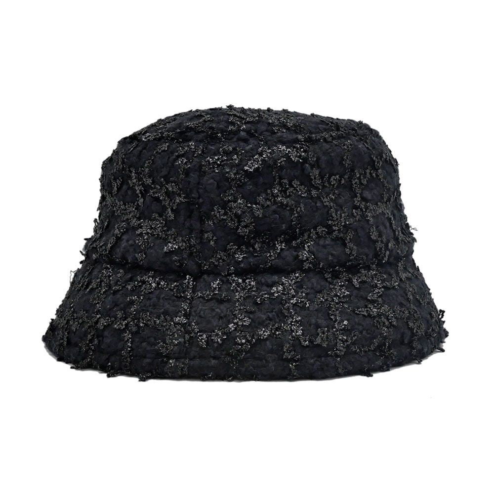 Chanel Bucket Hat M Tweed CC Logo Black — view 2