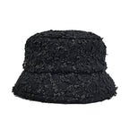 Chanel Bucket Hat M Tweed CC Logo Black — view 4