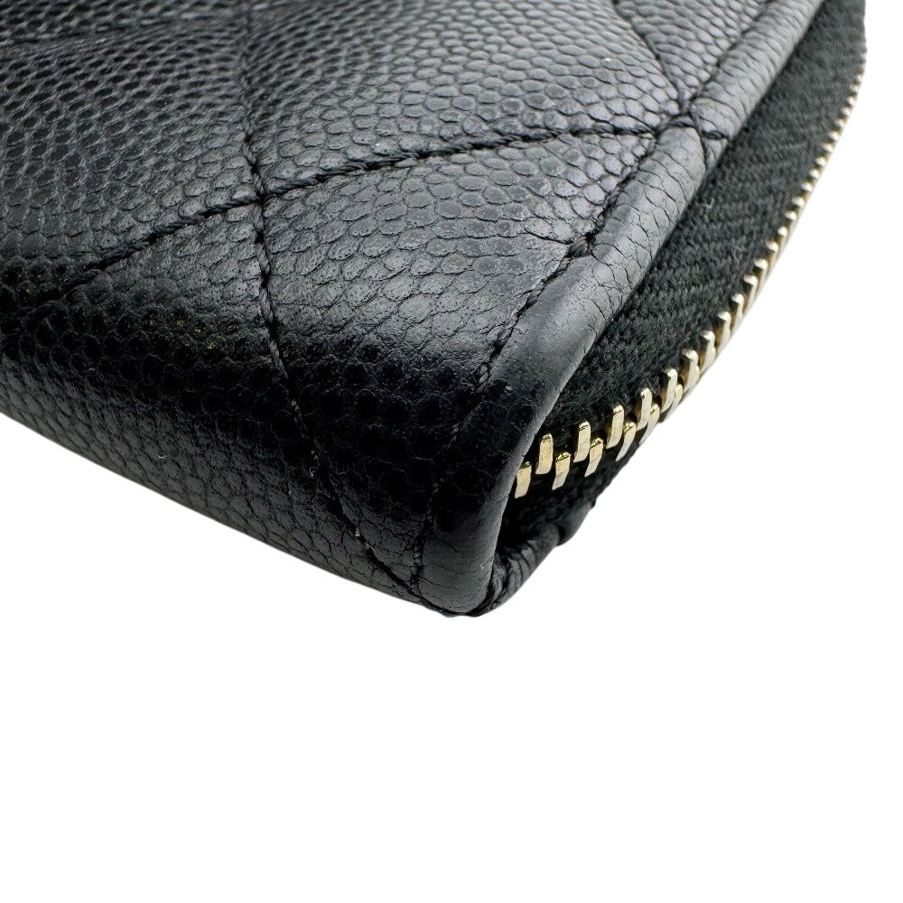 Chanel Quilted Caviar Leather Coin Case Black — view 4