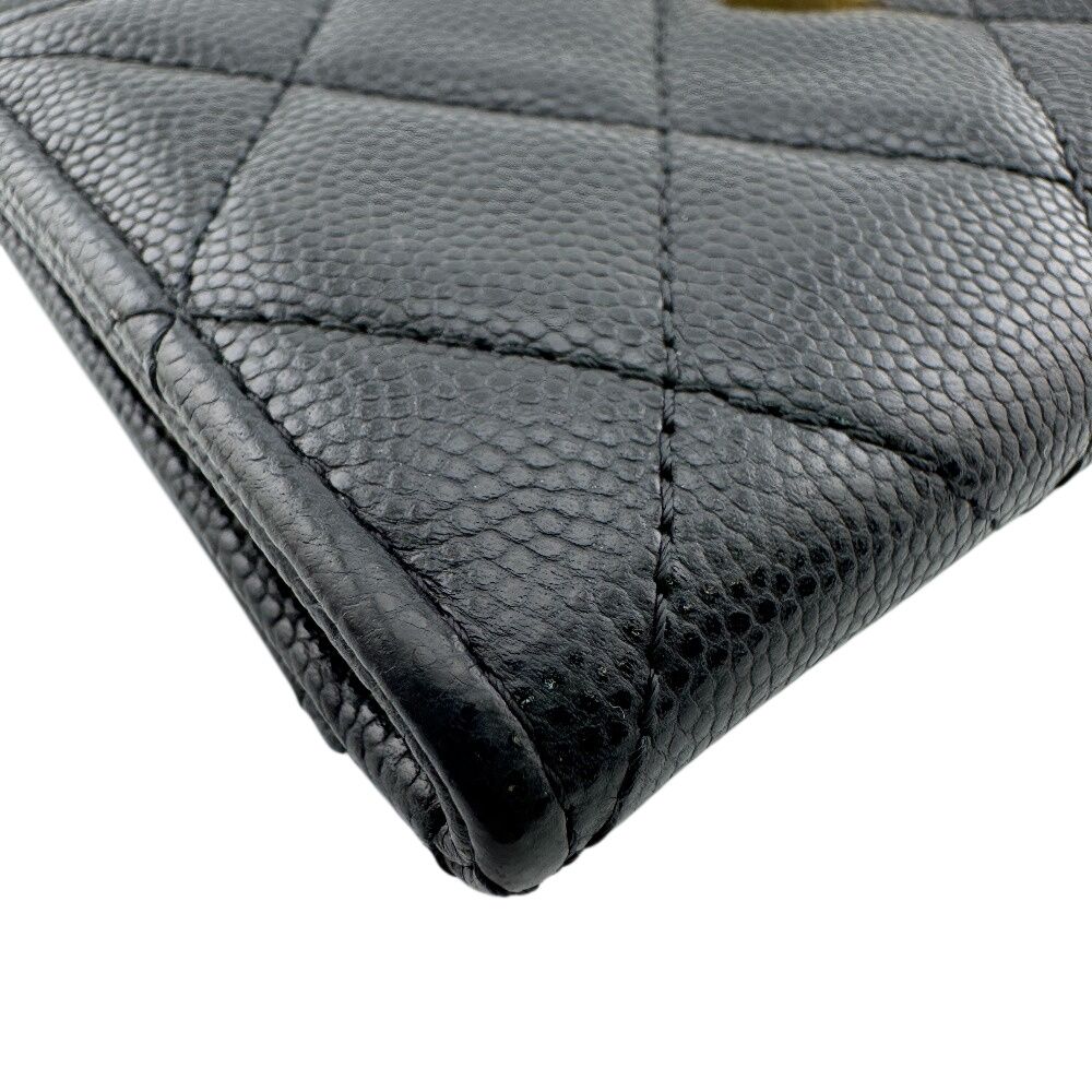 Chanel Quilted Caviar Leather Coin Case Black — view 3