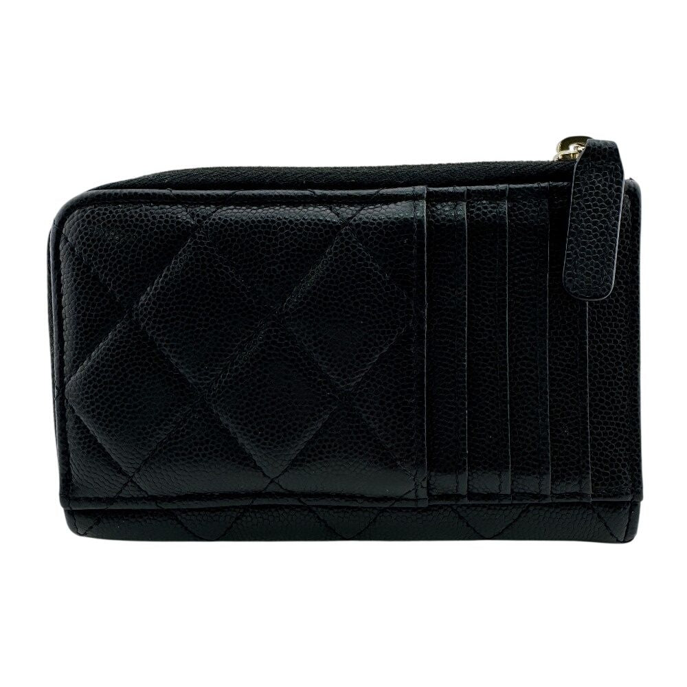 Chanel Quilted Caviar Leather Coin Case Black — view 2