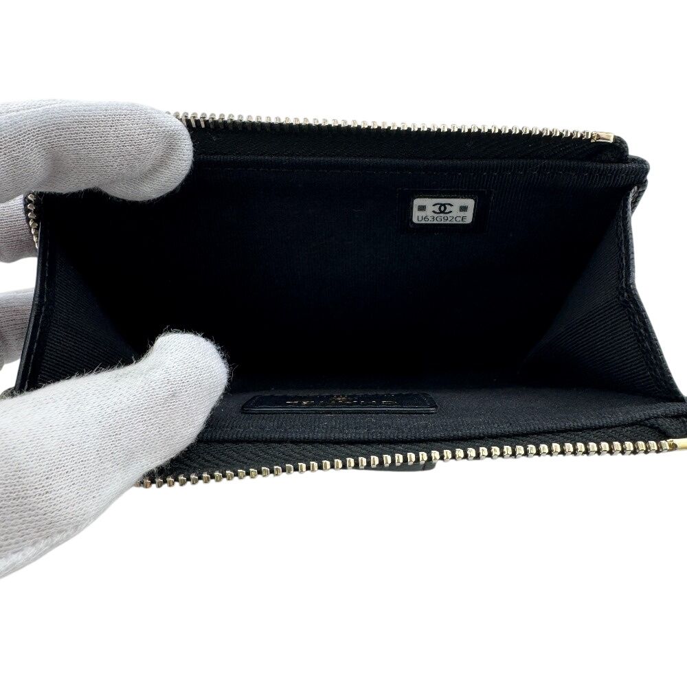 Chanel Quilted Caviar Leather Coin Case Black — view 7