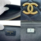 Chanel Quilted Caviar Leather Coin Case Black — view 8