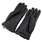Gucci Glove Shearling Mouton Leather Gloves Black — view 2