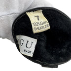 Gucci Glove Shearling Mouton Leather Gloves Black — view 6