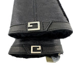 Gucci Glove Shearling Mouton Leather Gloves Black — view 4