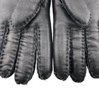 Gucci Glove Shearling Mouton Leather Gloves Black — view 3
