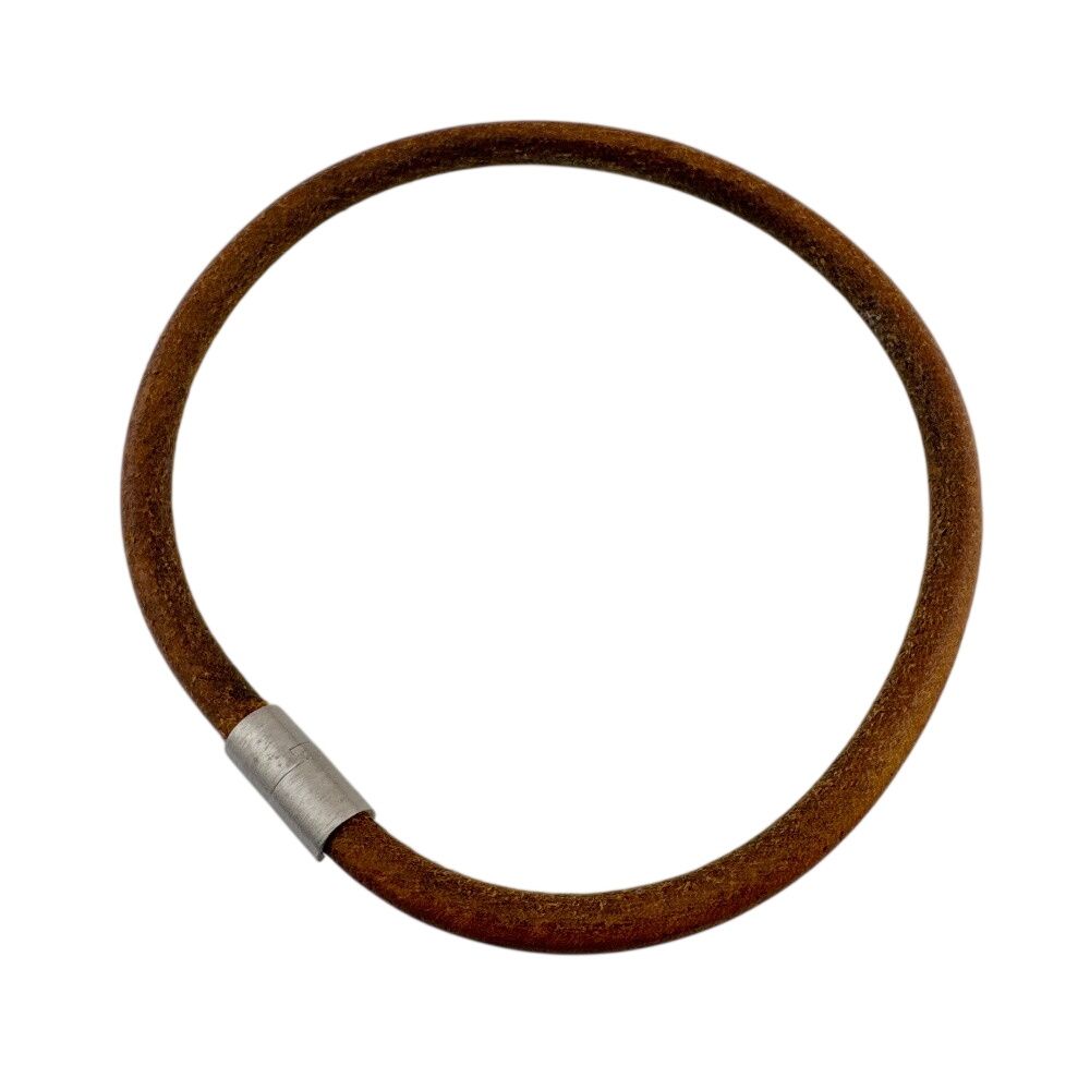 Hermes Iota Leather Choker Silver — view 6