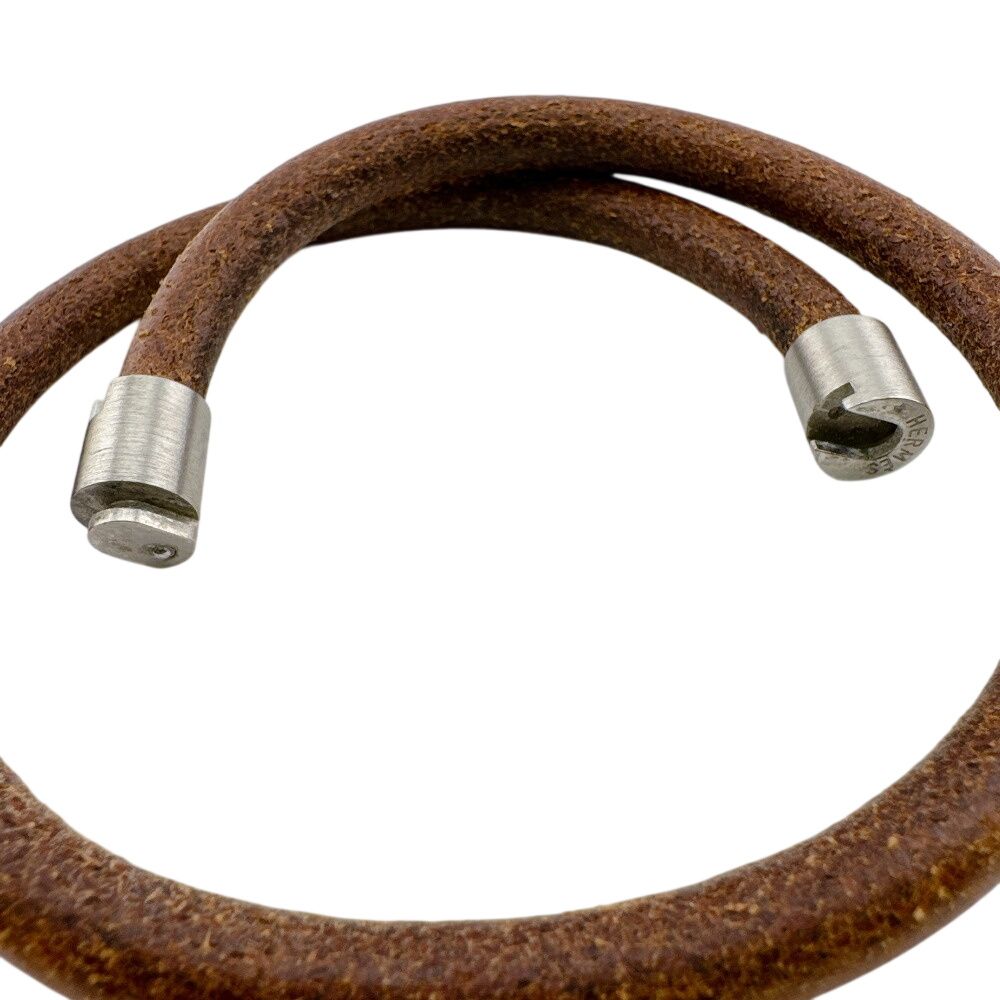 Hermes Iota Leather Choker Silver — view 3