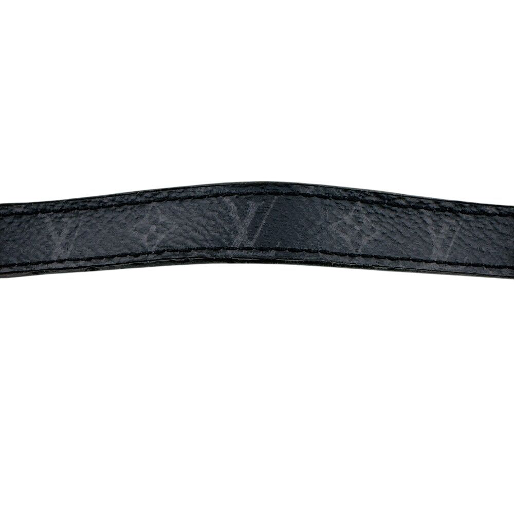 Louis Vuitton Bracelet Monochain Monogram Eclipse Leather Silver — view 4