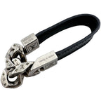 Louis Vuitton Bracelet Monochain Monogram Eclipse Leather Silver — view 2