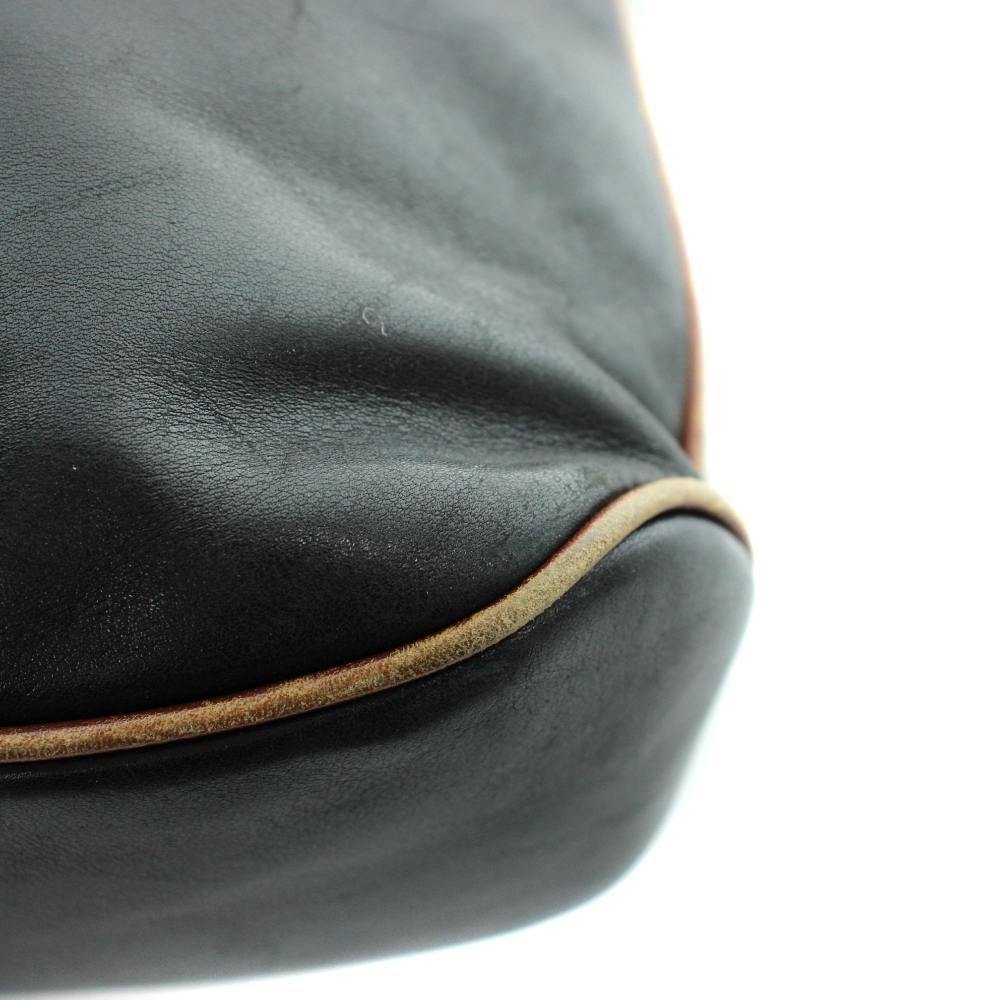 Celine Vintage Shoulder Bag Crossbody Leather Black — view 8