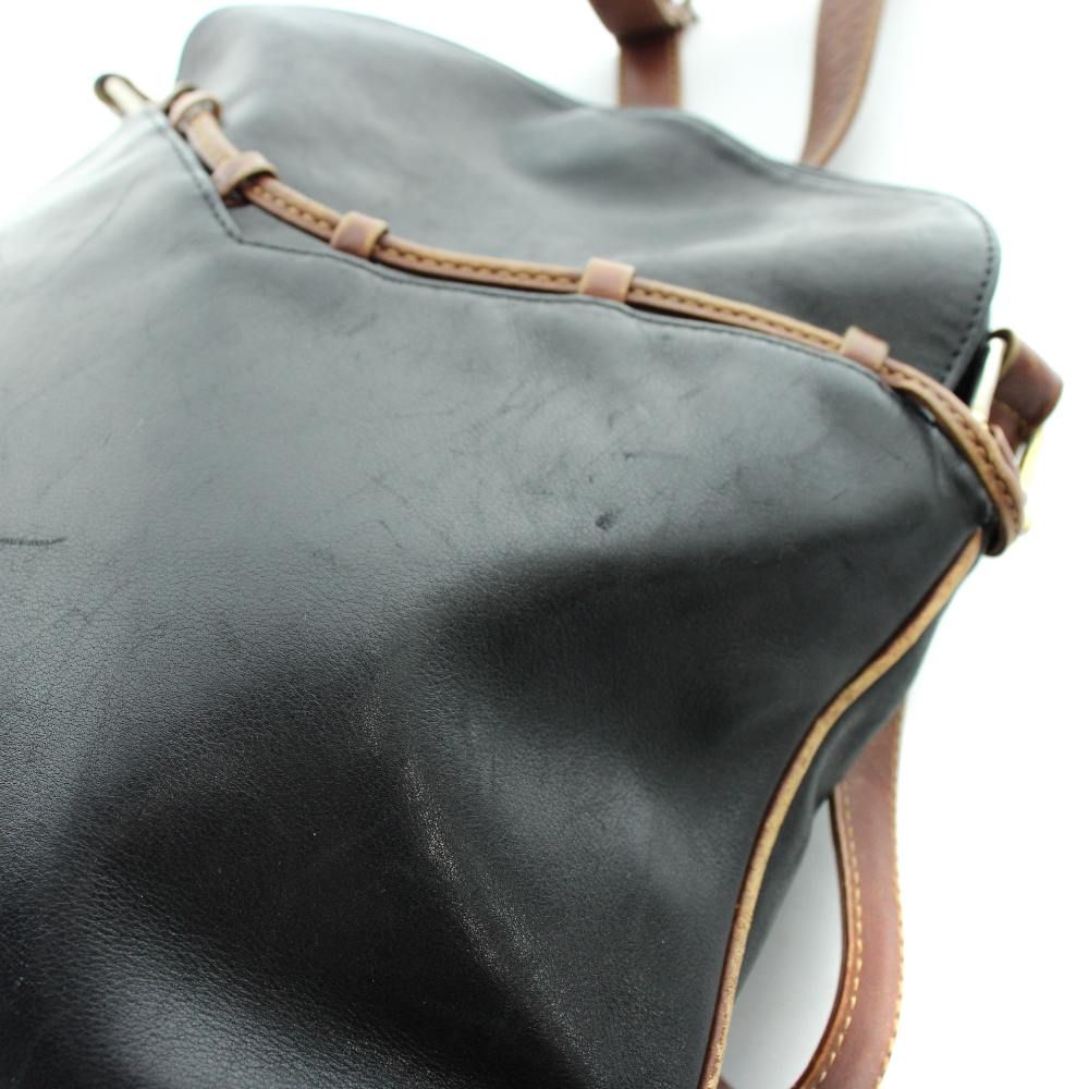 Celine Vintage Shoulder Bag Crossbody Leather Black — view 7
