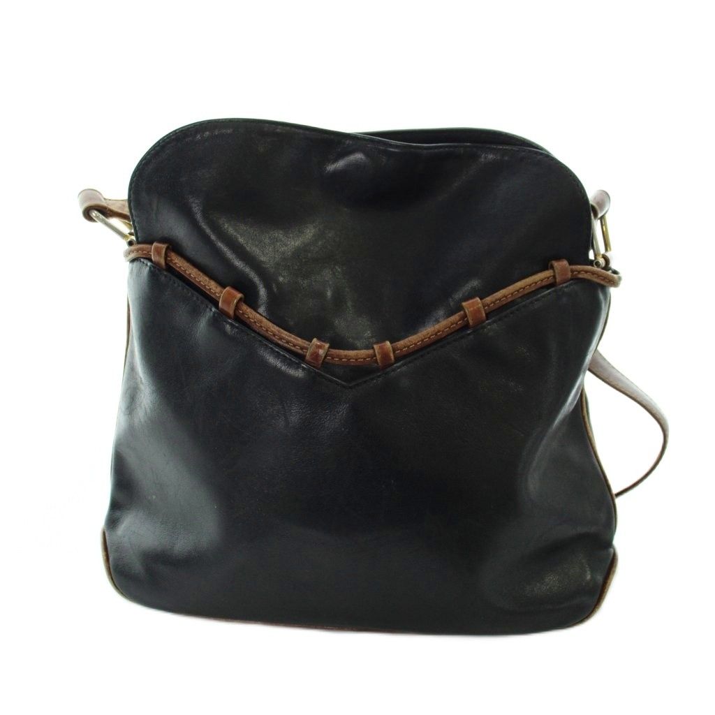 Celine Vintage Shoulder Bag Crossbody Leather Black — view 2