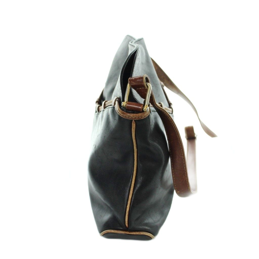 Celine Vintage Shoulder Bag Crossbody Leather Black — view 3