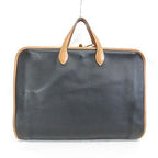 Hermes Garment Vintage Travel Bag Business Hanger Leather Black Brown — view 2