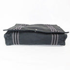 Hermes Fourre Tout Besace MM Shoulder Bag Cotton Canvas Black Gray — view 4