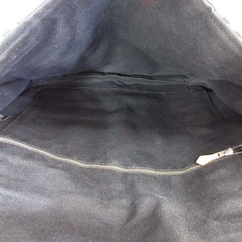 Hermes Fourre Tout Besace MM Shoulder Bag Cotton Canvas Black Gray — view 7