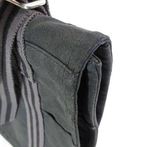 Hermes Fourre Tout Besace MM Shoulder Bag Cotton Canvas Black Gray — view 9