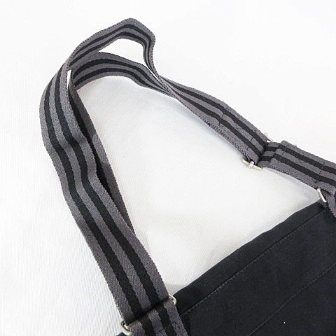 Hermes Fourre Tout Besace MM Shoulder Bag Cotton Canvas Black Gray — view 6