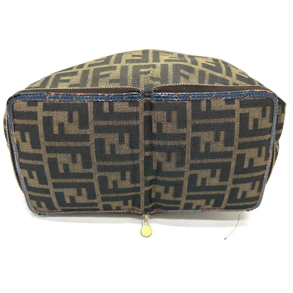 Fendi Tote Zucca Pattern Leather Canvas Brown — view 3