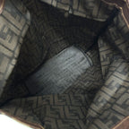 Fendi Tote Zucca Pattern Leather Canvas Brown — view 8