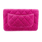 Chanel Chain Wallet Velvet Pink — view 3