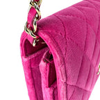 Chanel Chain Wallet Velvet Pink — view 7