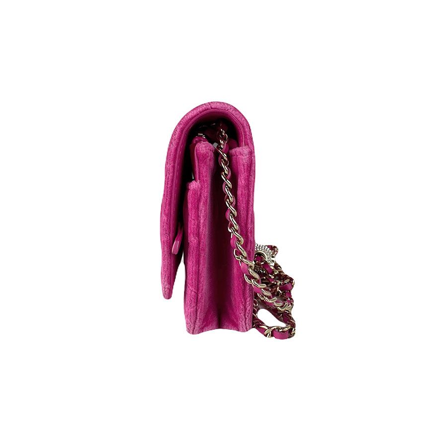 Chanel Chain Wallet Velvet Pink — view 2