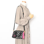 Louis Vuitton Handbag Speedy Bandouliere 20 Black White Pink — view 7