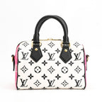 Louis Vuitton Handbag Speedy Bandouliere 20 Black White Pink — view 3